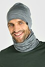 Merino wool hat and neck cuff set 4 | GREY | Audimas