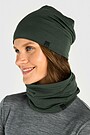 Merino wool hat and neck cuff set 3 | Dark green | Audimas