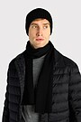 Knitted merino wool hat and scarf set 2 | BLACK | Audimas