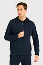 Cotton French terry full-zip hoodie 1 | MĖLYNA | Audimas