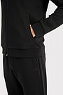 Cotton French terry full-zip sweatshirt 4 | BLACK | Audimas