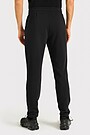 Cotton French terry tapered sweatpants 5 | BLACK | Audimas