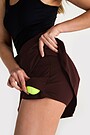 Activewear skirt with inner shorts 4 | burgundy | Audimas
