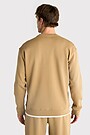 Cotton pique crewneck sweatshirt 2 | BROWN | Audimas