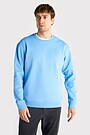 Cotton pique crewneck sweatshirt 1 | LIGHT BLUE | Audimas