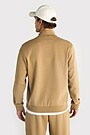 Cotton pique half zip sweatshirt 2 | BROWN | Audimas