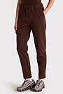 Textured tapered fit sweatpants 3 | BROWN | Audimas