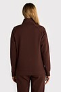 Textured full-zip sweatshirt 2 | BROWN | Audimas