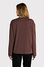 Long sleeve top with lyocell 2 | BROWN | Audimas