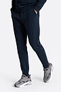 Cotton French terry tapered sweatpants 2 | Dark blue | Audimas