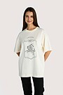 National collection oversized T-shirt 2 | Cream | Audimas