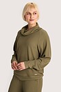 High neck sweatshirt 1 | GREEN | Audimas