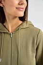 Cotton French terry full-zip hoodie 3 | GREEN | Audimas