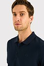 Cotton pique polo T-shirt 3 | Dark blue | Audimas