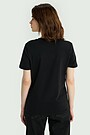 V-neck cotton T-shirt 2 | BLACK | Audimas