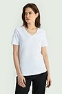 V-neck cotton T-shirt 1 | WHITE | Audimas