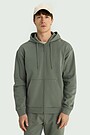 Full-zip hoodie with cotton blend 1 | CHAKI | Audimas