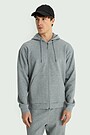 Full-zip hoodie with cotton blend 1 | GREY | Audimas