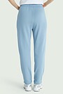 Cotton French terry sweatpants with modal 5 | BLUE | Audimas