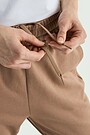 Cotton French terry sweatpants with modal 5 | BROWN | Audimas
