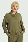 High neck sweatshirt 1 | GREEN | Audimas