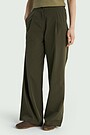 High waisted wide leg pants 2 | GREEN | Audimas