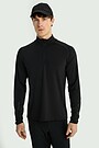 Synthetic half-zip sweatshirt 1 | BLACK | Audimas