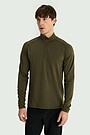 Synthetic half-zip sweatshirt 1 | Dark green | Audimas