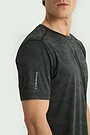 Jacquard knit synthetic T-shirt 4 | BLACK | Audimas