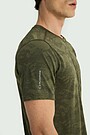 Jacquard knit synthetic T-shirt 3 | Dark green | Audimas