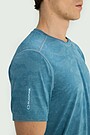 Jacquard knit synthetic T-shirt 4 | BLUE | Audimas