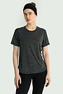 Jacquard knit synthetic T-shirt 1 | BLACK | Audimas