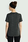Jacquard knit synthetic T-shirt 3 | BLACK | Audimas