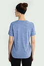 Jacquard knit synthetic T-shirt 2 | BLUE | Audimas