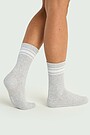 Crew length cotton socks 4 | GREY | Audimas