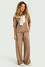 Wide sweatpants with lyocell 1 | BROWN | Audimas