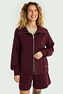 Full-zip sweatshirt with lyocell 1 | PURPLE | Audimas
