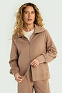 Full-zip sweatshirt with lyocell 1 | BROWN | Audimas