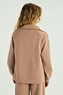 Full-zip sweatshirt with lyocell 2 | BROWN | Audimas