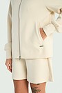 Full-zip sweatshirt with lyocell 3 | Cream | Audimas