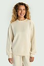 Crewneck sweatshirt with lyocell 1 | Cream | Audimas