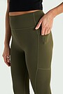 Sportinės tamprės su papildomom kišenėm 4 | Dark green | Audimas