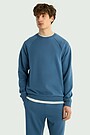 Crewneck sweatshirt with lyocell 1 | BLUE | Audimas