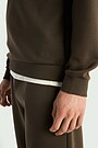 Crewneck sweatshirt with lyocell 3 | BROWN | Audimas