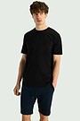 Short sleeve cotton T-shirt 1 | BLACK | Audimas