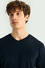 Synthetic pique active T-shirt 4 | Dark blue | Audimas
