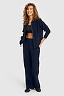 SENSITIVE fabric full-zip jacket 1 | Dark blue | Audimas