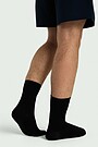Crew length viscose fiber socks 3 | BLACK | Audimas