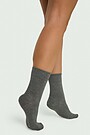Crew length viscose fiber socks 4 | GREY | Audimas