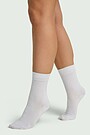 Crew length viscose fiber socks 1 | WHITE | Audimas